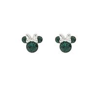 Disney Minnie Mouse Green May Birthstone sterling silver Crystal Earrings E905162RMAYL