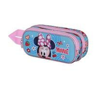 Disney Minnie Mouse Happiness-3D Double Pencil Case, Blue, 22 x 10 cm
