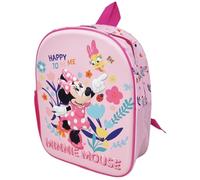Disney Minnie Mouse Happy to Be Me School Backpack for Kindergarten Pink with Side Pocket