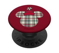 Disney Minnie Mouse Head Icon Christmas Holiday Plaid PopSockets Swappable PopGrip