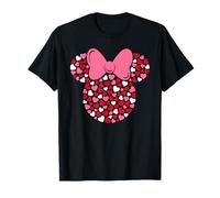 Disney Minnie Mouse Icon Pink Hearts Valentine's Day T-Shirt