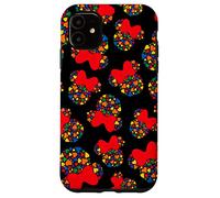 Disney Minnie Mouse Icon Rainbow Hearts Black Case for iPhone 11