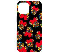 Disney Minnie Mouse Icon Rainbow Hearts Black Case for iPhone 15