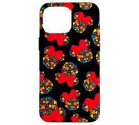 Disney Minnie Mouse Icon Rainbow Hearts Black Case for iPhone 16 Pro Max