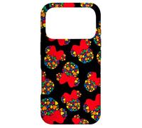 Disney Minnie Mouse Icon Rainbow Hearts Black Case for iPhone 17 Pro