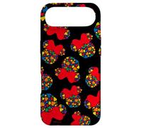 Disney Minnie Mouse Icon Rainbow Hearts Black Case for iPhone Air