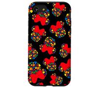 Disney Minnie Mouse Icon Rainbow Hearts Black Case for iPhone SE (2020) / 7 / 8