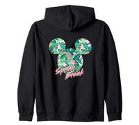 Disney Minnie Mouse Icon Tropical Pink Spring Break Zip Hoodie