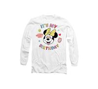 Disney Minnie Mouse It's My Birthday Long Sleeve T-Shirt, White | Size: XL Disney White XL