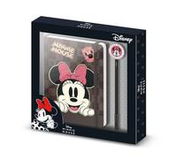 Disney Minnie Mouse Journey-Gift Box with Diary and Fashion Ballpoint Pen, Brown