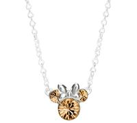 Disney Minnie Mouse June Birthstone Crystal Necklace in Sterling Silver - Official Gift Box