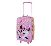 Disney Minnie Mouse Kitten-Soft 3D Trolley Suitcase, Pink, 17 x 33 x 52 cm, Capacity 26 L
