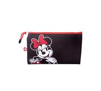 Disney Minnie Mouse Makeup Bag Official License, Black Neoprene Zip Pouch for Travel, Travel