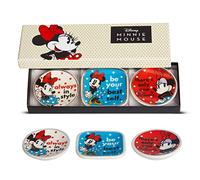Disney Minnie Mouse Mini Trinket Tray Gift Set, 3 Piece Jewelry Dish Ring Holder