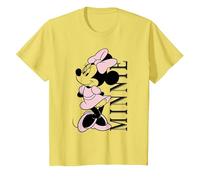 Disney Minnie Mouse Minnie Pink T-Shirt, Youth, Lemon Yellow, Medium