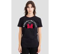 Disney Women's Minnie Mouse Mother's Day World's Greatest Mum T-Shirt, Black | Size: XL Disney Black XL