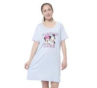Disney Minnie Mouse Nightdress for Women - Sleep Shirt Pyjamas Short Sleeve Top Pink
