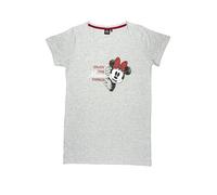 Disney Minnie Mouse Nightgown for Women - Enjoy The Minnie Things Sleep Shirt Pyjama Short Sleeve Top Grey (Grey, XL)