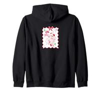 Disney Minnie Mouse Oh My PJs Cozy Christmas Holiday Stamp Zip Hoodie