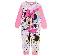 Disney Minnie Mouse Onesie for Girls Pyjamas All in One Kids Fleece Pjs Zipped Loungewear Childrens Nightwear Pink