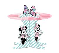 Disney Minnie Mouse Party Gem Cupcake Stand, Birthday Party Tableware Cake Stand, Pink, One Size (10202306)