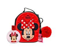 Disney Minnie Mouse Gift Set for Kids Includes 3D Zip Case, Eau de Toilette Natural Spray and Lip Gloss with Pompom Charm, Natural & Vegan, FSC Approved Gift Set, Perfect for Girls & Boys