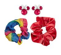 DISNEY Minnie Mouse Pink, Blue & Yellow 2 Piece Scrunchie & Earring Set VS700796L.PH