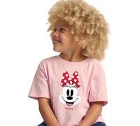 Disney Minnie Mouse Pink T-Shirt for Girls - Cute Bow Design Sizes 1-8 Years (UK, Age, 1 Year, 2 Years, Regular, Standard, Pink)