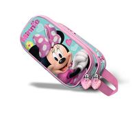 Disney Minnie Mouse Pose-3D Double Pencil Case, Pink, 22 x 10 cm