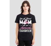 Disney Minnie Mouse Proud Mom Of An Awesome Daughter T-Shirt, Black Black XXL
