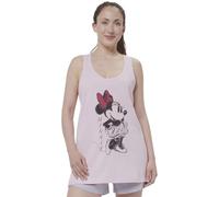 Disney Minnie Mouse Pyjamas for Women Pyjama Set Sleeveless Top with Trousers Pink/Grey, Pink/Grey, M