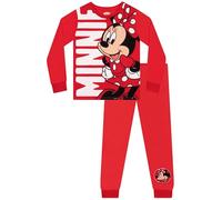 Disney Minnie Mouse Pyjamas, Minnie Girls Pyjamas, Long Sleeve Kids Pjs, Cute Girls' Pyjama Sets, Red 4-5 Years