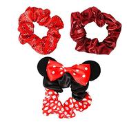 Disney Minnie Mouse Girls Red & Black 3pc Hair Scrunchie Set VE700362L