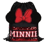 Disney Minnie Mouse Red Black Backpack Gym Bag 32x39 cm One Size