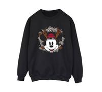 Disney Minnie Mouse Reindeer Wreath Sweatshirt In Black Black XXL