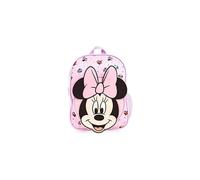 Disney Minnie Mouse School Bag, 3D Pink Backpacks for Girls, Large Rucksack Backpack for School Travel, Cute Accessories for Girls, Official Merc