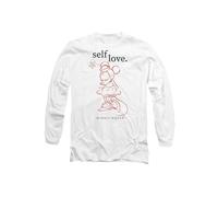 Disney Minnie Mouse Self Love Valentine's Day Long Sleeve T-Shirt, White | Size: Large Disney White L