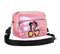 Disney Minnie Mouse Shoes-Padding IBiscuit Shoulder Bag, Pink, 23 x 16 cm