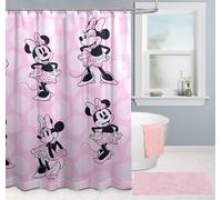 Disney Minnie Mouse Shower Curtain 178 x 182 cm - Fabric Pink Bathroom Decor