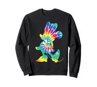 Disney Minnie Mouse Silhouette 90s Rainbow Tie Dye Sweatshirt