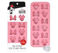 Disney Minnie Mouse Silicone Ice Cube Tray - 2 Pack Ice Trays for Freezer with Fun Minnie Mouse Ice Molds - Flexible BPA-Free Silicone Molds for Ice, Chocolate, and More (Minnie (Pink))