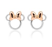 Disney Minnie Mouse silver and rose gold Sterling silver Stud Earrings E901880TL.PH