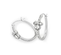 MINNIE MOUSE SILVER PLATED STONE SET HOOP EARRINGS