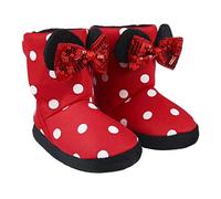 Disney Minnie Mouse Slippers for Girls, Soft Slippers with Non-Slip Sole, Gift for Girls