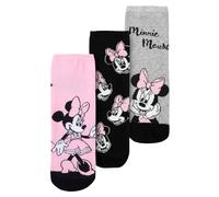 Disney Minnie Mouse socks for women - women's sneaker socks pink/black/grey (pack of 3) (DE/NL/SE/PL, numerical, 35, 38, regular, regular, pink/black/grey)