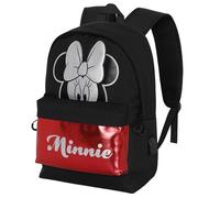 Disney Minnie Mouse Sparkle-HS Silver Backpack, Black, 18 x 30 x 41 cm, Capacity 22 L