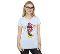 Minnie Mouse Split Kiss Cotton T-Shirt Disney Grey L