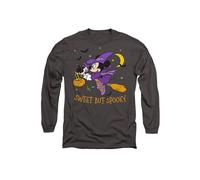 Disney Minnie Mouse Spooky Witch Long Sleeve T-Shirt, Charcoal Charcoal XXL