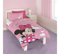 Disney Minnie Mouse Spots Duvet Cover Set Bedding Set with Pillowcase Pink Single
