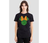 Disney Minnie Mouse St Patrick's Day Shamrock Ears T-Shirt, Black Black L